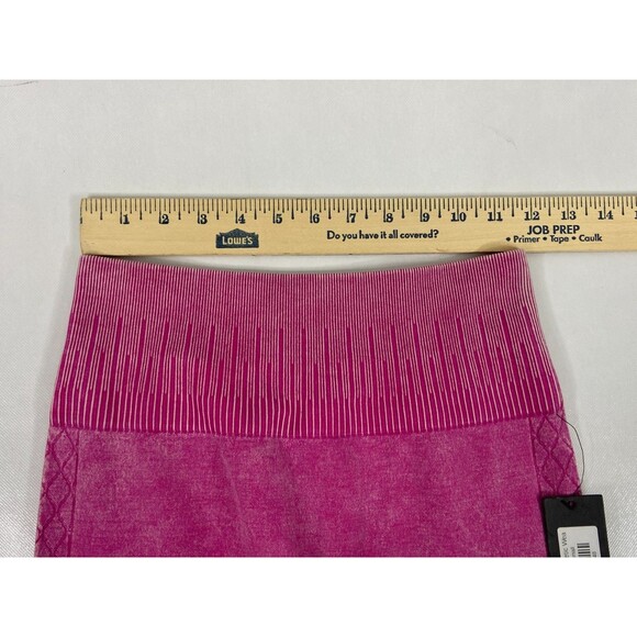 Mono B Women Small Pink Julia Athletic Legging Textured Casual Workout - Picture 6 of 8